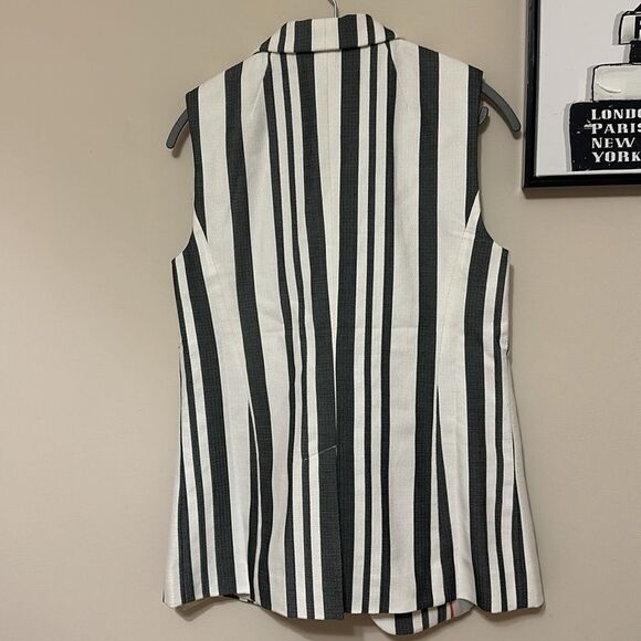 NWT TALBOTS STRIPED SLEEVELESS BLAZER 4 - Picture 6 of 7